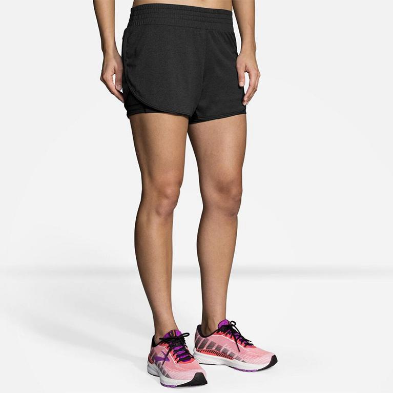 Brooks Rep 3 2-in-1 Running Shorts - Women's - Grey (71829-JOTH)